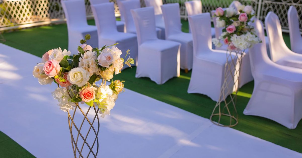 Wedding guest seating for the ceremony
