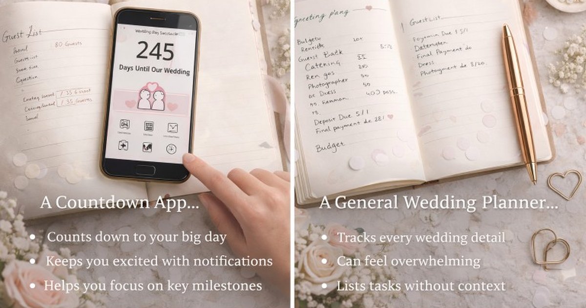 Advantages of a dedicated wedding countdown app